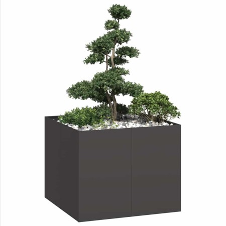 Jardinera acero negro 100x100x80 cm en Macetas y jardineras | Comprar online en Foru.es