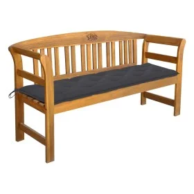 Banco de jardín con cojín madera maciza de acacia 157 cm de vidaXL, Bancos de jardín - Ref: Foro24-3064281, Precio: 184,67 €,...