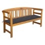 Banco de jardín con cojín madera maciza de acacia 157 cm de vidaXL, Bancos de jardín - Ref: Foro24-3064281, Precio: 179,47 €,...