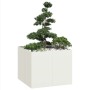 Jardinera acero blanco 100x100x80 cm en Macetas y jardineras | Comprar online en Foru.es