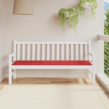 Cojín de banco de jardín tela Oxford rojo 180x50x3 cm de vidaXL, Cojines para sillas y sofás - Ref: Foro24-43212, Precio: 18,...