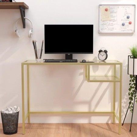 Escritorio de vidrio templado transparente 100x36x74 cm de vidaXL, Escritorios - Ref: Foro24-331625, Precio: 85,53 €, Descuen...