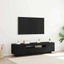Gabinete de TV Negro 160 x 35 x 40 cm Madera contrachapada en Muebles TV | Comprar online en Foru.es