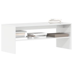Mueble de TV madera contrachapada blanco brillante 100x40x40 cm en Muebles TV | Comprar online en Foru.es