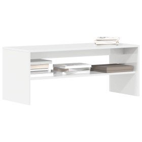 Mueble de TV madera contrachapada blanco brillante 100x40x40 cm en Muebles TV | Comprar online en Foru.es
