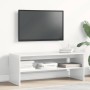 Mueble de TV madera contrachapada blanco brillante 100x40x40 cm en Muebles TV | Comprar online en Foru.es