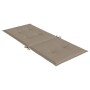 Cojín silla de jardín respaldo alto 2 uds tela taupé 120x50x3cm de vidaXL, Cojines para sillas y sofás - Ref: Foro24-47540, P...