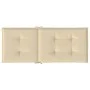 Cojín silla de jardín respaldo alto 4 uds tela beige 120x50x3cm de vidaXL, Cojines para sillas y sofás - Ref: Foro24-47543, P...