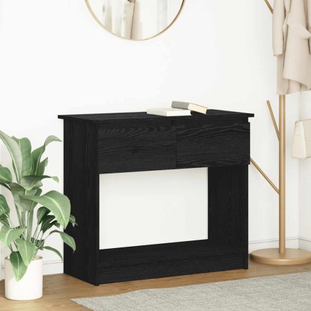 Mesa consola con cajones negra 85,5x38,5x74,5 cm en Mesas auxiliares | Comprar online en Foru.es