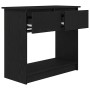 Mesa consola con cajones negra 85,5x38,5x74,5 cm en Mesas auxiliares | Comprar online en Foru.es