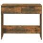 Mesa consola madera contrachapada roble ahumado 90x36x75 cm de vidaXL, Mesas auxiliares - Ref: Foro24-817072, Precio: 56,59 €...