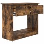 Mesa consola con cajones roble ahumado 85,5x38,5x74,5 cm en Mesas auxiliares | Comprar online en Foru.es