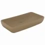 Lavabo rectangular de lujo de cerámica crema mate 71x38 cm de vidaXL, Lavabos - Ref: Foro24-146963, Precio: 86,12 €, Descuent...