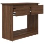 Mesa consola con cajones roble marrón 85,5x38,5x74,5 cm en Mesas auxiliares | Comprar online en Foru.es