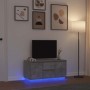 Mueble de TV con luces LED gris hormigón 100x41x50 cm en Muebles TV | Comprar online en Foru.es