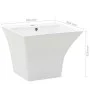 White ceramic wall sink 500x450x410 mm by vidaXL, Sinks - Ref: Foro24-143019, Price: 167,05 €, Discount: %