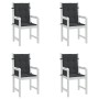 Cojín de silla de jardín respaldo bajo 4 uds tela Oxford negro de vidaXL, Cojines para sillas y sofás - Ref: Foro24-47561, Pr...