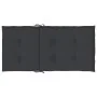 Cojín de silla de jardín respaldo bajo 2 uds tela Oxford negro de vidaXL, Cojines para sillas y sofás - Ref: Foro24-47560, Pr...