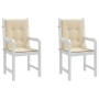 Cojín de silla de jardín respaldo bajo 2 uds tela Oxford beige de vidaXL, Cojines para sillas y sofás - Ref: Foro24-47564, Pr...