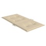 Cojín de silla de jardín respaldo bajo 2 uds tela Oxford beige de vidaXL, Cojines para sillas y sofás - Ref: Foro24-47564, Pr...