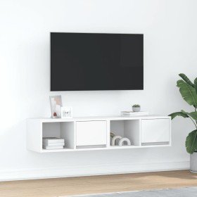 Muebles de TV 2 uds Blanco 60x31x25,5 cm Madera de ingeniería en Muebles TV | Comprar online en Foru.es