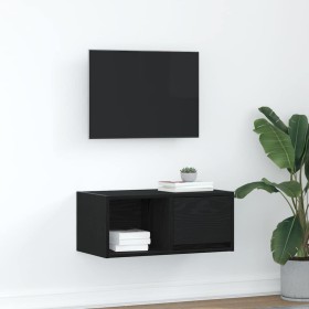 Mueble de TV madera de ingeniería roble negro 60x31x25,5 cm en Muebles TV | Comprar online en Foru.es