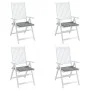 Cojines de silla de jardín 4 uds tela gris 40x40x3 cm de vidaXL, Cojines para sillas y sofás - Ref: Foro24-47589, Precio: 32,...