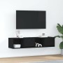 Muebles de TV 2 uds Roble Negro 60x31x25,5 cm Madera ingeniería en Muebles TV | Comprar online en Foru.es