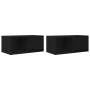 Muebles de TV 2 uds Roble Negro 60x31x25,5 cm Madera ingeniería en Muebles TV | Comprar online en Foru.es