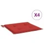 Cojines de silla de jardín 4 uds tela rojo 40x40x3 cm de vidaXL, Cojines para sillas y sofás - Ref: Foro24-47593, Precio: 37,...