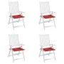 Cojines de silla de jardín 4 uds tela rojo 40x40x3 cm de vidaXL, Cojines para sillas y sofás - Ref: Foro24-47593, Precio: 37,...