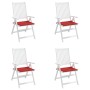 Cojines de silla de jardín 4 uds tela rojo 40x40x3 cm de vidaXL, Cojines para sillas y sofás - Ref: Foro24-47593, Precio: 39,...