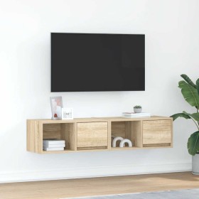 Muebles de TV 2 uds madera ingeniería roble Sonoma 60x31x25,5cm en Muebles TV | Comprar online en Foru.es