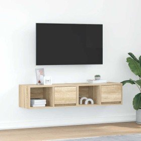 Muebles de TV 2 uds madera ingeniería roble Sonoma 60x31x25,5cm en Muebles TV | Comprar online en Foru.es