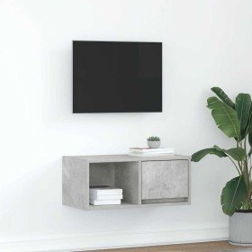 Mueble de TV madera de ingeniería gris hormigón 60x31x25,5 cm en Muebles TV | Comprar online en Foru.es