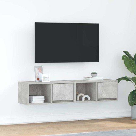 Muebles de TV 2uds madera ingeniería gris hormigón 60x31x25,5cm en Muebles TV | Comprar online en Foru.es