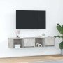 Muebles de TV 2uds madera ingeniería gris hormigón 60x31x25,5cm en Muebles TV | Comprar online en Foru.es