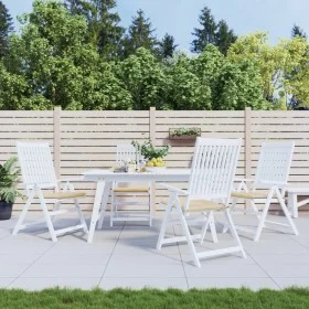 Cojines de silla de jardín 4 uds tela beige 40x40x3 cm de vidaXL, Cojines para sillas y sofás - Ref: Foro24-47596, Precio: 32...