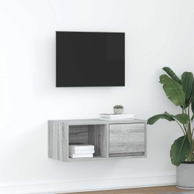 Mueble de TV madera contrachapada gris Sonoma 60x31x25,5 cm en Muebles TV | Comprar online en Foru.es