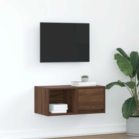 Mueble de TV madera contrachapada roble marrón 60x31x25,5 cm en Muebles TV | Comprar online en Foru.es
