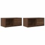 Muebles de TV 2uds Roble marrón 60x31x25,5 cm Madera ingeniería en Muebles TV | Comprar online en Foru.es
