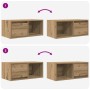 Muebles para TV 2 uds madera roble artisan 60x31x25,5 cm en Muebles TV | Comprar online en Foru.es