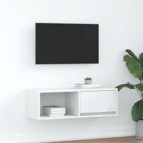 Mueble de TV de madera de ingeniería blanco 80x31x25,5 cm en Muebles TV | Comprar online en Foru.es