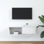 Mueble de TV de madera de ingeniería blanco 80x31x25,5 cm en Muebles TV | Comprar online en Foru.es