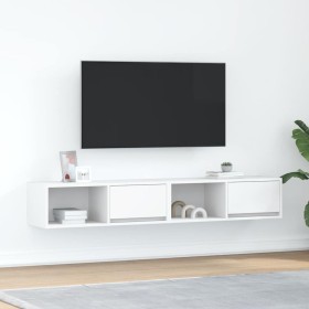 Muebles de TV 2 uds Blanco 80x31x25,5 cm Madera de ingeniería en Muebles TV | Comprar online en Foru.es