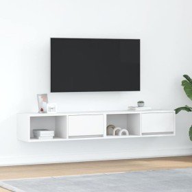 Muebles de TV 2 uds Blanco 80x31x25,5 cm Madera de ingeniería en Muebles TV | Comprar online en Foru.es