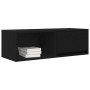 Mueble de TV de madera de roble negro 80x31x25,5 cm en Muebles TV | Comprar online en Foru.es
