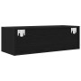 Mueble de TV de madera de roble negro 80x31x25,5 cm en Muebles TV | Comprar online en Foru.es