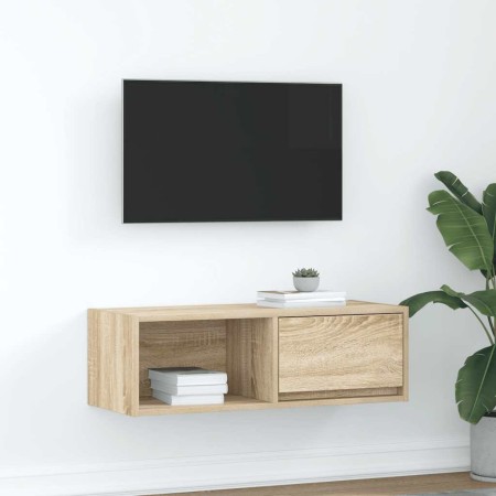 Mueble de TV de roble Sonoma 80x31x25,5 cm Madera de ingeniería en Muebles TV | Comprar online en Foru.es