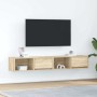 Muebles de TV 2 uds Roble Sonoma 80x31x25,5cm Madera ingeniería en Muebles TV | Comprar online en Foru.es